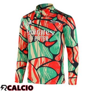 Felpa Allenamento Arsenal Verde Rosso 2024/2025