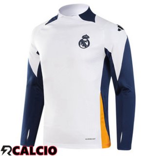 Felpa Allenamento Real Madrid Bianco 2024/2025