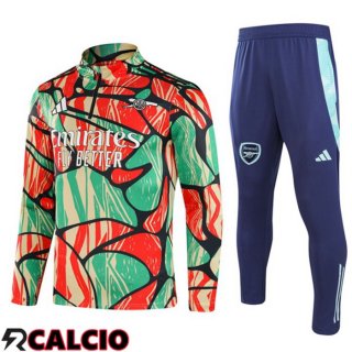 Insieme Tuta Calcio Arsenal Verde Rosso 2024/2025