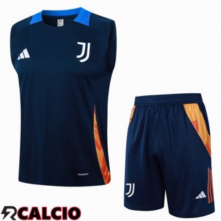 Canotta Allenamento Juventus + Pantaloncini Blu Reale 2024/2025