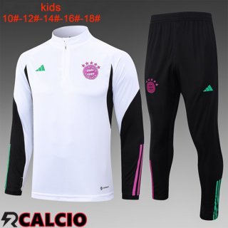 Insieme Tuta Calcio Bayern Monaco Bambino Bianco 2023/2024