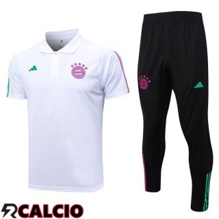 Maglia Polo Bayern Monaco + Pantaloni Bianco 2023/2024