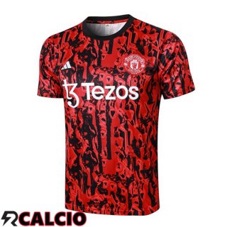 T Shirt Allenamento Manchester United Rosso Nero 2023/2024