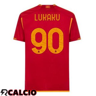 Prima Maglia AS Roma (LUKAKU 90) Rosso 2023/2024