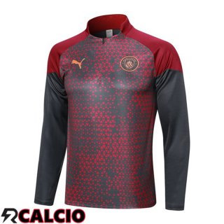 Felpa Allenamento Manchester City Rosso Grigio 2023/2024