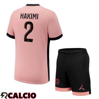 Terza Maglia Paris PSG (Hakimi 2) Bambino Rosa 2024/2025