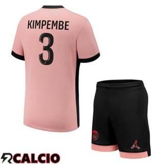 Terza Maglia Paris PSG (Kimpembe 3) Bambino Rosa 2024/2025