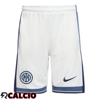 Seconda Pantaloncini Calcio Inter Milan Bianco 2024/2025