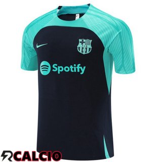 T Shirt Allenamento FC Barcellona Verde Blu Reale 2023/2024