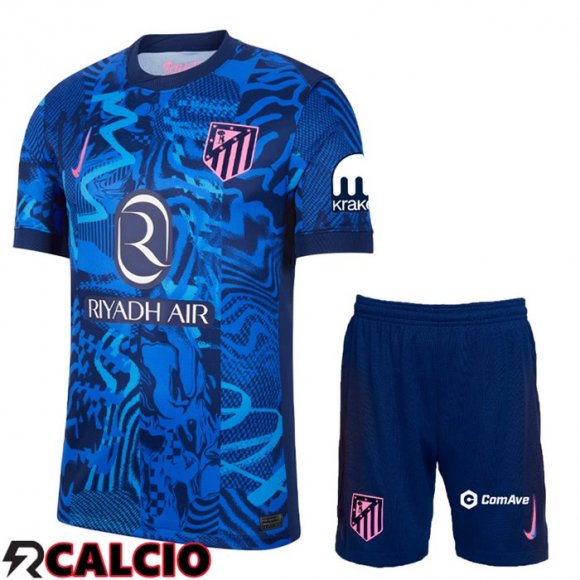 Insieme Terza Maglia Atletico Madrid (Pantaloncini + Calzini)2024/2025