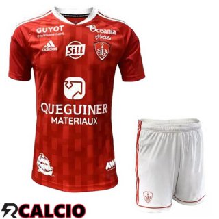 Prima Maglia Stade Brestois Bambino Rosso 2022/2023