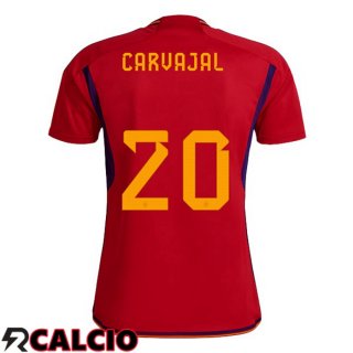 Prima Maglia Spagna (CARVAJAL 20) Rosso Coppa del Mondo 2022