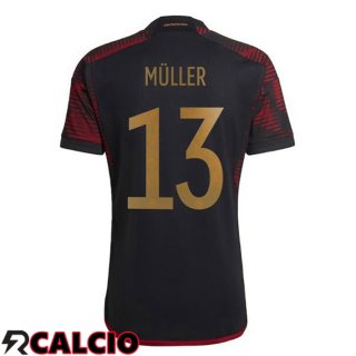 Seconda Maglia Germania (MÜLLER 13) Nero Coppa del Mondo 2022