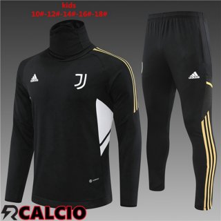 Tuta Calcio Juventus Collo Alto Bambino Nero 2022/2023