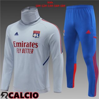 Tuta Calcio Lyon OL Collo Alto Bambino Grigio 2022/2023