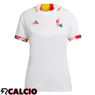 Seconda Maglia Belgio Donna Bianco Coppa del Mondo 2022