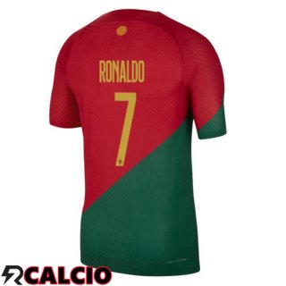Prima Maglia Portogallo (RONALDO 7) Rosso Verde Coppa del Mondo 2022