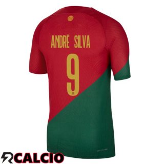 Prima Maglia Portogallo (ANDRÉ SILVA 9) Rosso Verde Coppa del Mondo 2022