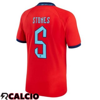 Seconda Maglia Inghilterra (STONES 5) Rosso 2022/2023