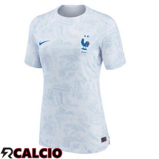 Seconda Maglia Francia Donna Bianco Coppa del Mondo 2022