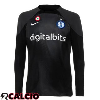 Maglia Inter Milan Portiere Maniche Lunghe Nero 2022/2023