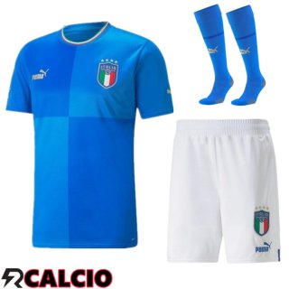 Insieme Prima Maglia Italia (Pantaloncini + Calzini) Coppa Del Mondo 2022