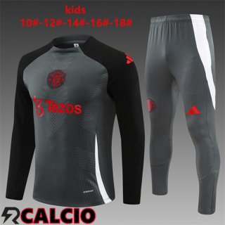 Insieme Tuta Calcio Manchester United Bambino Grigio 2024/2025