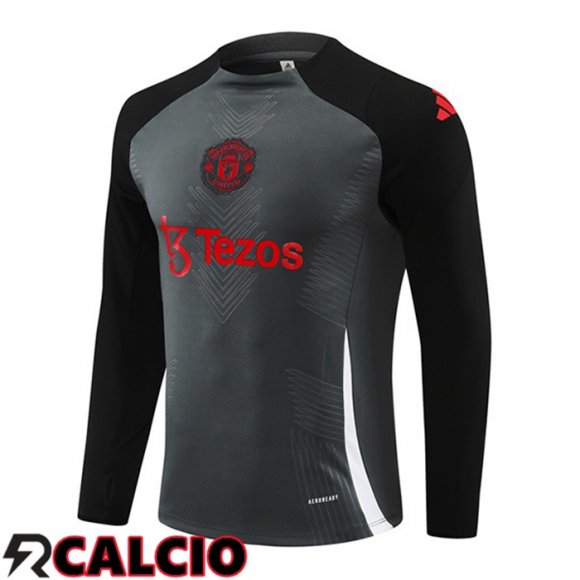 Felpa Allenamento Manchester United Nero Grigio 2024/2025