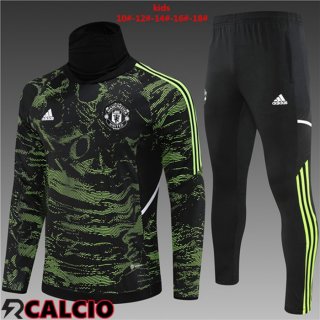 Insieme Tuta Calcio Manchester United Collo alto Bambino Verde 2022/2023