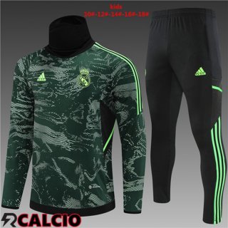 Insieme Tuta Calcio Real Madrid Collo alto Bambino Verde 2022/2023