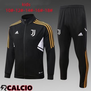 Insieme Tuta Calcio - Giacca Juventus Bambino Nero 2022/2023