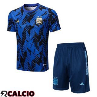 T Shirt Allenamento Argentina + Pantaloncini Blu 2022/2023