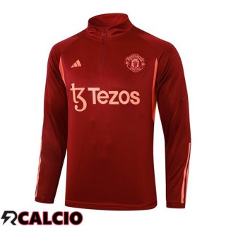 Felpa Allenamento Manchester United Rosso 2023/2024