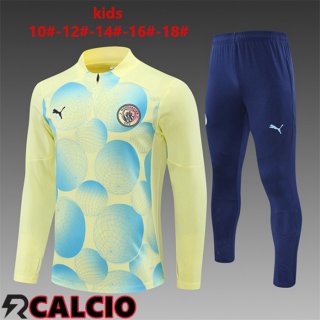 Insieme Tuta Calcio Manchester City Bambino Giallo 2024/2025