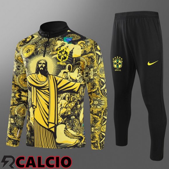 Insieme Tuta Calcio Brasile Bambino Giallo 2024/2025