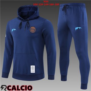 Insieme Giacca Con Cappuccio Tuta Paris PSG Bambino Blu Reale 2022/2023