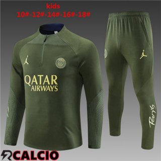 Insieme Tuta Calcio Paris PSG Bambino Verde 2023/2024