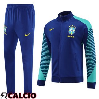 Insieme Tuta Calcio - Giacca Brasile Blu 2023/2024