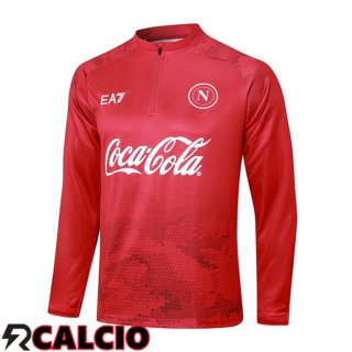 Felpa Allenamento SSC Napoli Rosso 2024/2025