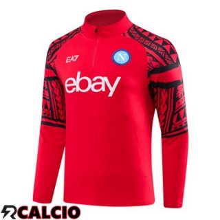 Felpa Allenamento SSC Napoli Rosso 2023/2024