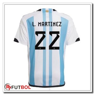 Maglie Calcio Argentina (L. MARTINEZ 22) Prima Blu Bianco 2022/2023
