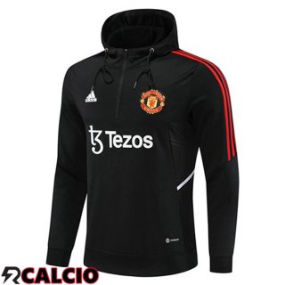 Felpa Cappuccio Manchester United Nero 2022/2023