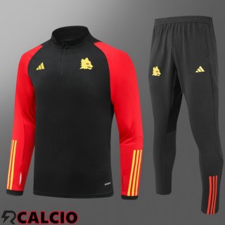 Insieme Tuta Calcio AS Roma Bambino Nero Rosso 2023/2024