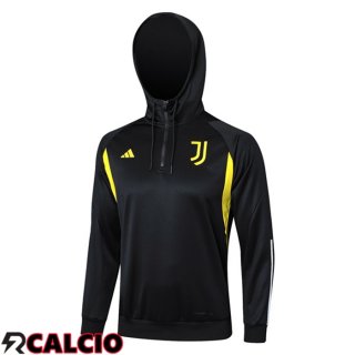 Felpa Allenamento Con Cappuccio Juventus Nero 2023/2024