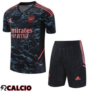 Insieme T Shirt Allenamento Arsenal + Pantaloncini Nero 2023/2024