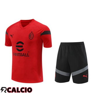 T Shirt Allenamento AC Milan + Pantaloncini Rosso 2022/2023