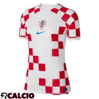 Maglie Calcio Croazia Donna Prima Bianco Rosso Coppa Del Mondo 2022