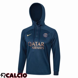 Felpa Allenamento Con Cappuccio Paris PSG Blu Reale 2023/2024