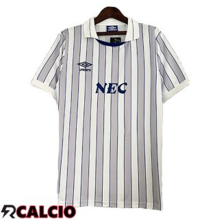 Seconda Maglia Everton Retro Bianco Grigio 1988-1990