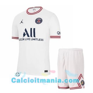 Quarto Maglia Jordan Paris PSG Bambino Bianco 2021/2022